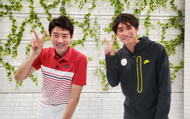 横田真人コーチと松岡修造2ピース